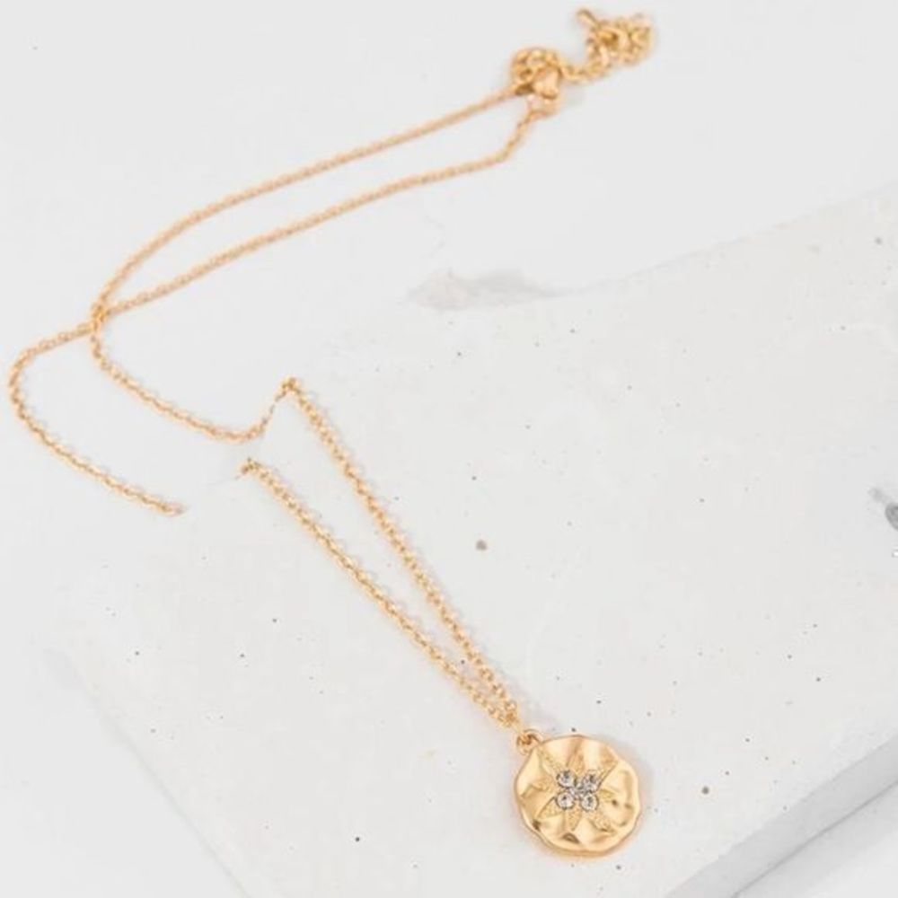 Crystal Inlaid Pendant Necklace